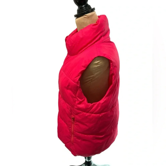 Joe Fresh Womens Pink Puffer Vest size Large Full Zip Winter Insulated, Pockets. - Picture 6 of 11